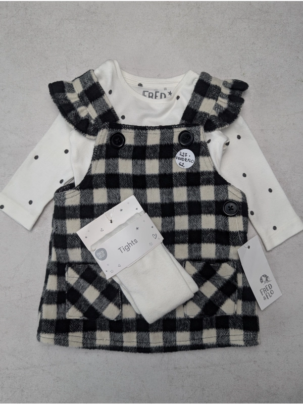 Sukienka + Body + Rajstopy 62 cm OUTLET