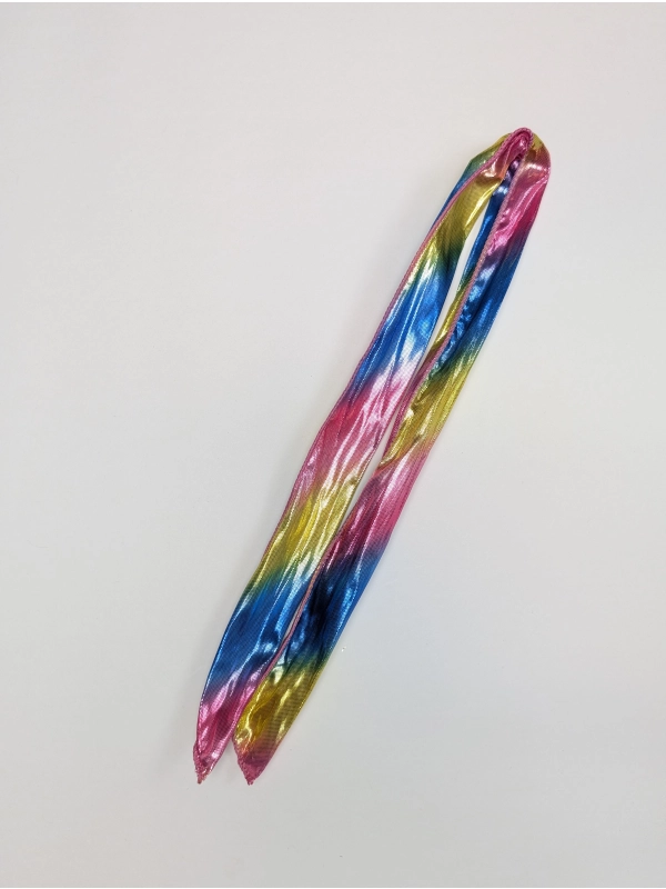 Tęczowa wstążka do włosów z drucikiem – 80 cm Tęczowa wstążka do włosów z drucikiem – 80 cm