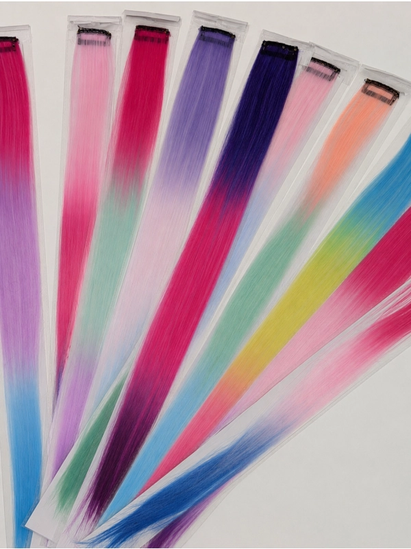 Kolorowe pasmo włosów Clip-In – 50 cm